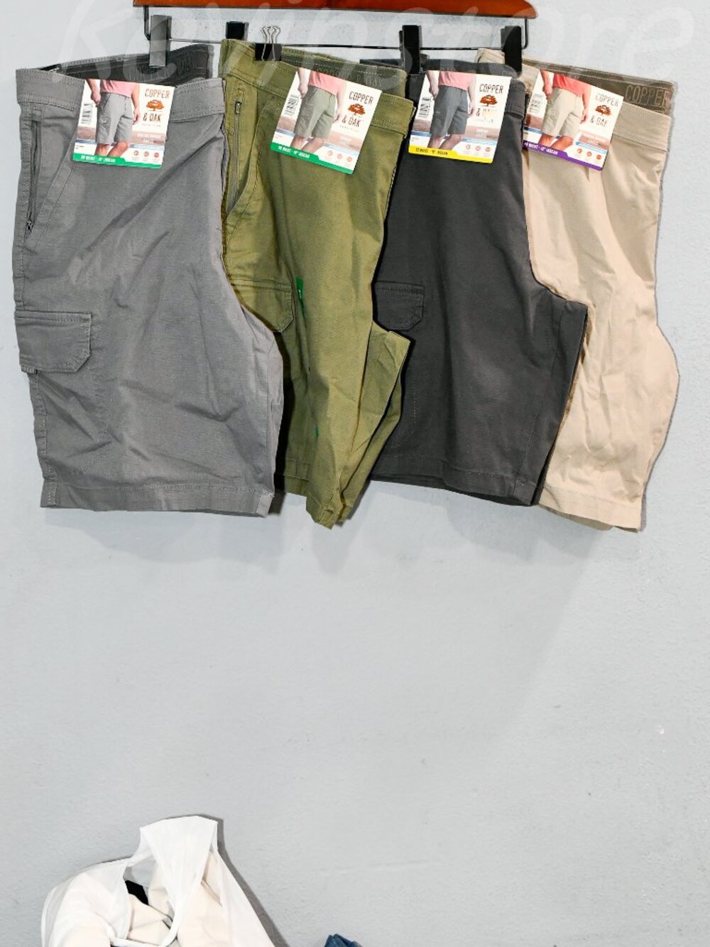 4 pairs Copper & Oak Men's Cargo Shorts. Price is for‎   4